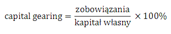 Stosunek kapitałów obcych do własnych (Capital Gearing)